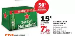 Hyper U Heineken - biere blonde 55° offre