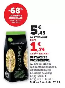 Hyper U Wonderful - pistaches offre