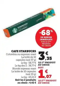 Hyper U Starbucks - cafe offre
