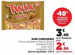 Hyper U Twix - mini confiserie offre