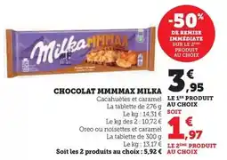 Hyper U Milka - chocolat mmmax offre