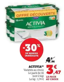 Hyper U Danone - activia offre