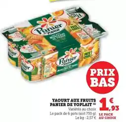 Hyper U Yoplait - yaourt aux fruits panier offre