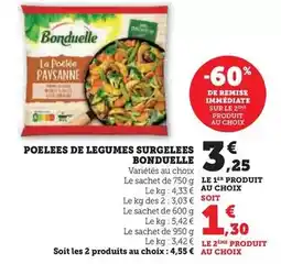 Hyper U Bonduelle - poelees de legumes surgelees offre