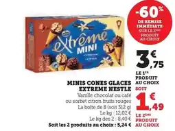 Hyper U Nestlé - minis cones glaces offre