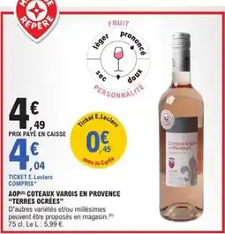 E.Leclerc E.leclerc - coteaux varois en provence offre
