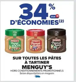 Cora x Carrefour MENGUY'S Sur toutes les pâtes à tartiner offre