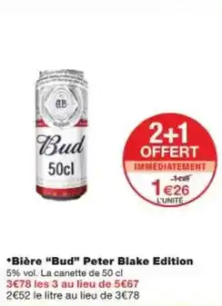 Monoprix Bud - bière peter blake edition offre