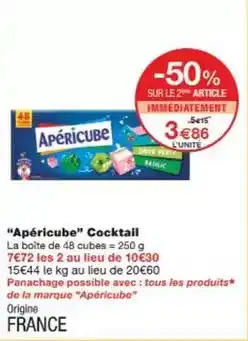 Monoprix Apéricube - cocktail offre