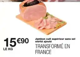 Monoprix Jambon cuit supérieur sans sel nitrité ajouté offre