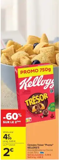 Cora x Carrefour KELLOGG'S Céréales Trésor "Promo" offre