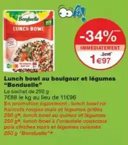 Monoprix Bonduelle - lunch bowl au boulgour et légumes offre