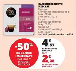 Super U Nescafé - cafe dolce gusto offre