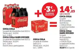 Super U Coca cola - sans sucres offre