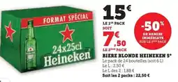 Super U Heineken - biere blonde 5° offre