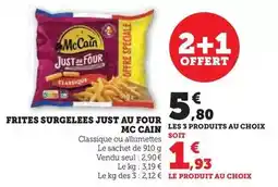 Super U Mccain - frites surgelees just au four offre