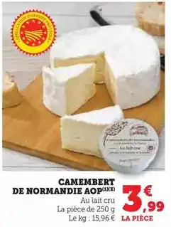 Super U Camembert de normandie aop offre