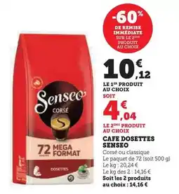 Super U Senseo - cafe dosettes offre