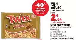 Super U Twix - mini confiserie offre