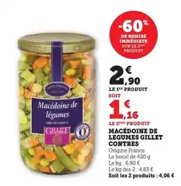 Super U Gillett contres - macédoine de legumes offre