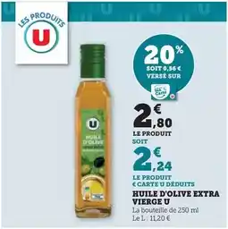 Super U U - huile d'olive extra vierge offre