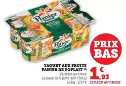 Super U Yoplait - yaourt aux fruits panier offre