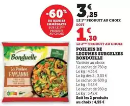 Super U Bonduelle - poeles de legumes surgelees offre