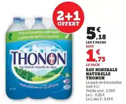 Super U Thonon - eau minerale naturelle offre