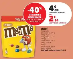 Super U M&m's - cacahuète offre