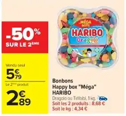 Cora x Carrefour HARIBO Bonbons Happy box "Méga" offre