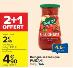 Cora x Carrefour PANZANI Bolognaise Classique offre