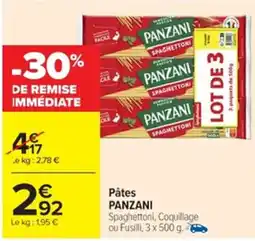 Cora x Carrefour PANZANI Pâtes offre