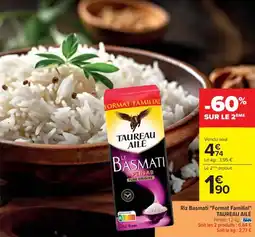 Cora x Carrefour TAUREAU AILÉ Riz Basmati "Format Familial" offre