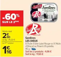 Cora x Carrefour LES DIEUX Sardines offre