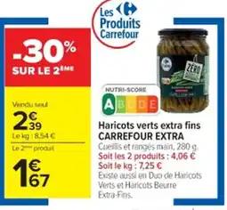 Cora x Carrefour Haricots verts extra fins carrefour extra offre