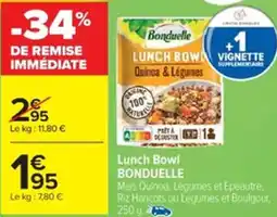 Cora x Carrefour BONDUELLE Lunch Bowl offre