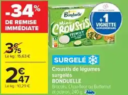 Cora x Carrefour BONDUELLE Croustis de légumes surgelés offre