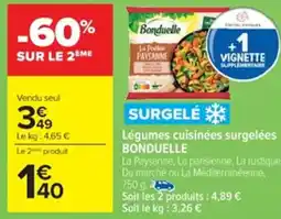Cora x Carrefour BONDUELLE Légumes cuisinées surgelées offre