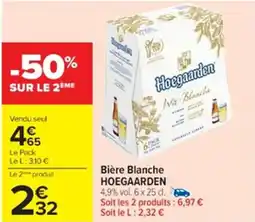 Cora x Carrefour HOEGAARDEN Bière Blanche offre
