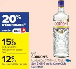 Cora x Carrefour GORDON'S Gin offre