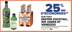 Cora x Carrefour Sur tout mister cocktail, sir james et venezzio offre