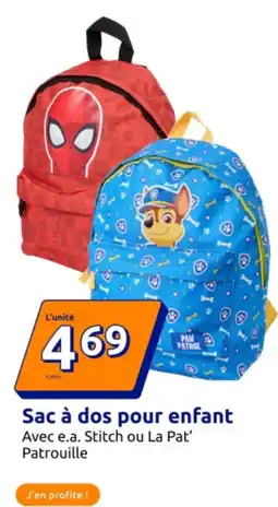 Action Sac à dos pour enfant offre