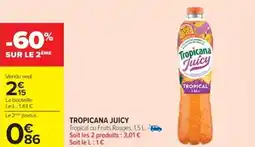 Cora x Carrefour TROPICANA JUICY offre