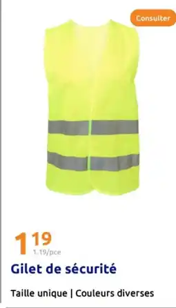 Action Gilet de sécurité offre