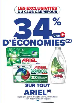 Cora x Carrefour ARIEL Sur tout offre