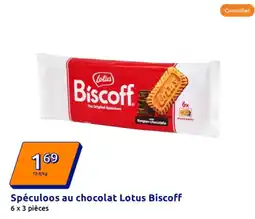 Action Spéculoos au chocolat lotus biscoff offre