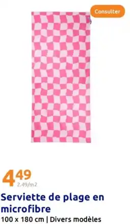 Action Serviette de plage en microfibre offre