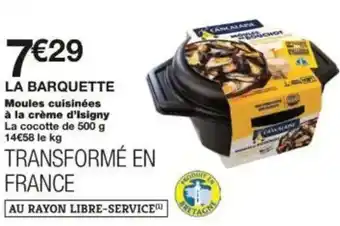 Monoprix Moules cuisinées à la crème d'isigny offre