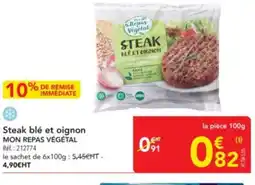 METRO MON REPAS VÉGÉTAL Steak blé et oignon offre