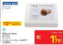 METRO DE VIVO Baba au rhum offre